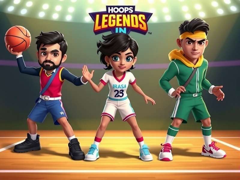 Hoops Legends IN playable characters including Mumbai Mike, Amritsar Amrita, and Chennai Chintu
